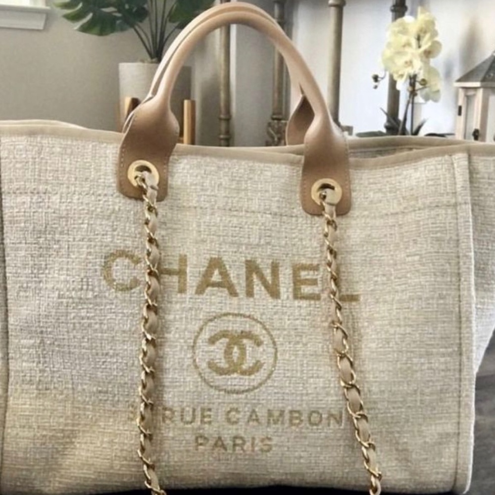 Authentic Deauville tweed tote size large